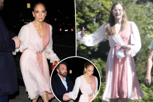 Violet Affleck sports same Dolce &amp; Gabbana dress stepmom Jennifer Lopez once wore on Valentine’s Day date with Ben