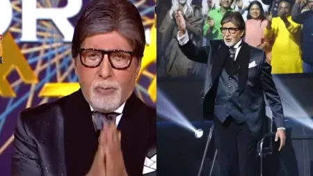 Amitabh Bachchan gets emotional as he returns to host Kaun Banega Crorepati 16 with ‘twice the effort’. Watch video