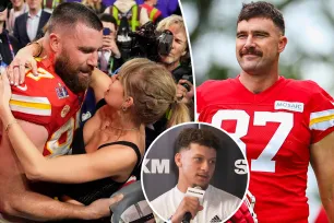 Travis Kelce grew out his hair because of Taylor Swift, says Patrick Mahomes