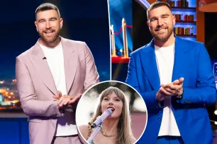 Taylor Swift visited Travis Kelce on set of his new game show ‘Are You Smarter Than a Celebrity?’