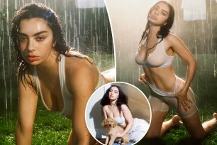 Charli XCX gets wet and wild in new Skims campaign: ‘Don’t have to guess the color of her underwear’