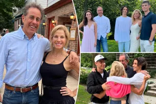 Jerry and Jessica Seinfeld pose with all three kids in rare family photo from son Shepherd’s college drop-off