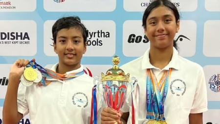 Deshwal sisters Saanvi and Anvi star at national swim meet; Paris Olympian Dhinidhi bags 5 gold medals