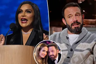 Mindy Kaling tells Ben Affleck to ‘hang in there’ at DNC 2024 one day after Jennifer Lopez’s divorce filing