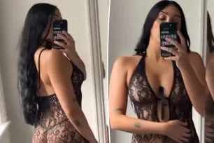 Madonna’s daughter Lourdes Leon gets cheeky in a sheer lace catsuit