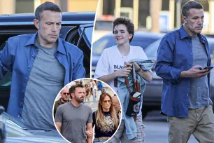 Glum-looking Ben Affleck spends time with Seraphina, 15, as he navigates Jennifer Lopez divorce