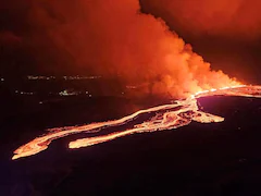 Iceland Volcano Erupts, Spewing Lava Fountains