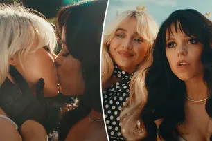 Sabrina Carpenter kisses Jenna Ortega in morbid new ‘Taste’ music video