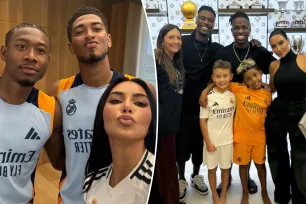 Kim Kardashian takes son Saint, 8, to meet Real Madrid soccer players after saying kids want her to date an athlete