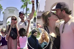 Justin Baldoni and his wife enjoy family day at Universal Studios amid Blake Lively ‘It Ends With Us’ feud