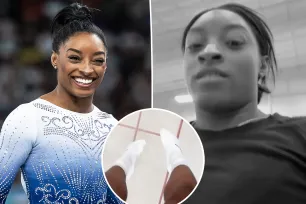 Simone Biles back in the gym after becoming most decorated gymnast in history at Paris Olympics