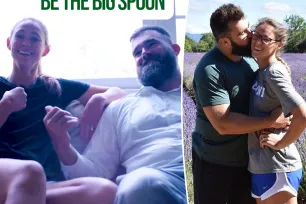 NFL fans drag Jason Kelce after wife Kylie reveals she’s the ‘big spoon’ when they cuddle: ‘Cringe’