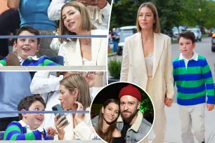 Jessica Biel and son Silas Timberlake, 9, enjoy rare public outing at US Open