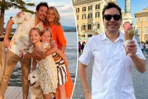 Jimmy Fallon shares rare family photo with wife Nancy Juvonen and their two daughters as they say goodbye to summer