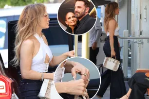 Jennifer Lopez spotted wearing gold band on her left hand after filing for divorce from Ben Affleck