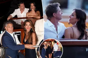 Brad Pitt and girlfriend Ines de Ramon enjoy double date with George and Amal Clooney in Venice