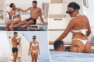 Shirtless Cristiano Ronaldo squeezes rumored wife Georgina Rodríguez’s butt aboard yacht in St. Tropez