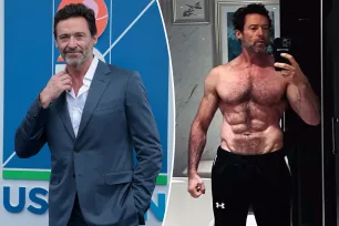 ‘Grateful’ Hugh Jackman, 55, flaunts rock-hard abs in shirtless thirst trap