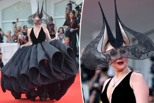 Lady Gaga wows at Venice Film Festival premiere of ‘Joker: Folie à Deux’ in couture Dior and dramatic headpiece