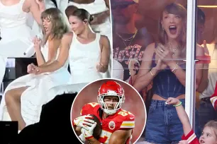 Watch Taylor Swift do ‘So High School’ dance move cheering on Travis Kelce at Chiefs’ opening game