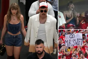 Travis Kelce and Taylor Swift spotted holding hands after Chiefs defeat Ravens in NFL’s season opener