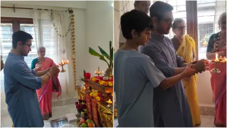 Aamir Khan celebrates Ganesh Chaturthi, performs puja with son Azad, sister Nikhat and her family. See pics