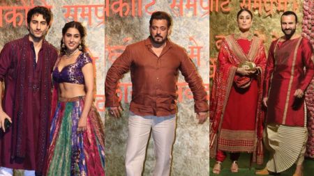 Salman Khan, Kareena Kapoor, Sara Ali Khan and others celebrate Ganesh Chaturthi with the Ambanis. Watch