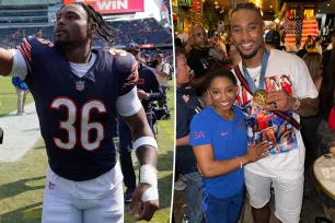 Simone Biles’ husband, Jonathan Owens, called ‘Mr. Biles’ by NFL commentator after scoring touchdown for Chicago Bears