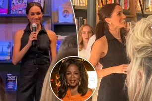 Meghan Markle is simply chic in sleek jumpsuit during surprise bookstore appearance with Oprah Winfrey