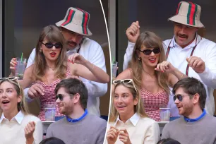 Taylor Swift grinds on Travis Kelce as they dance to Bad Bunny song at US Open