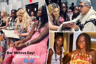 Madonna’s twin daughters, Stella and Estere, celebrate their joint bat mitzvah: See the pics