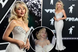 Sabrina Carpenter channels Madonna in her vintage Bob Mackie gown on VMAs 2024 red carpet