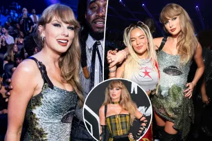 Taylor Swift swaps plaid corset for sparkling UFO dress at VMAs 2024