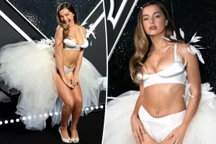 Addison Rae embraces showgirl style at 2024 VMAs in lingerie and feathers