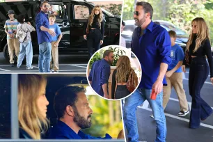 Jennifer Lopez and Ben Affleck seen kissing, holding hands during brunch with kids amid divorce