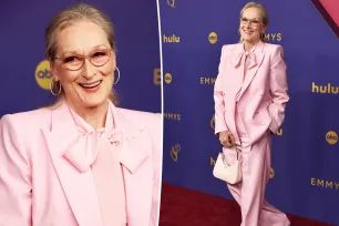 Meryl Streep is pretty in all-pink suit at the 2024 Emmys