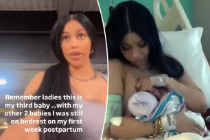 Cardi B shares inside look at her gym routine 8 days after giving birth to baby No. 3