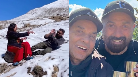 Sunny Deol shares rare video of mom Prakash Kaur, dad Dharmendra as they vacation in the mountains: ‘On top of the world’