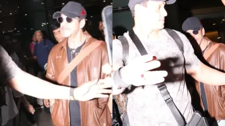 Shah Rukh Khan’s bodyguard Ravi forms a protective shield around him as the star exits airport. Watch