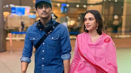 Aditi Rao Hydari-Siddharth’s first public appearance after marriage: ‘Mrs and Mr Adu-Siddhu’ walk hand-in-hand at Mumbai airport