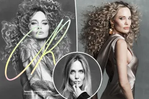 Angelina Jolie sports wild curls and Atelier Jolie designs for CR Fashion Book