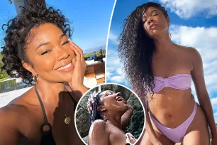 Gabrielle Union, 51, ditches her clothes for sultry shower snap: ‘I chose the bare’