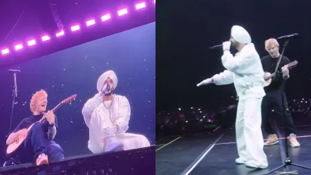 Ed Sheeran joins Diljit Dosanjh at his concert in Birmingham as he ‘returns the favour’. Watch