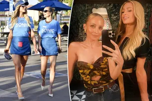 Paris Hilton parties in sheer black velvet dress for Nicole Richie’s birthday: ‘Sliving moms’