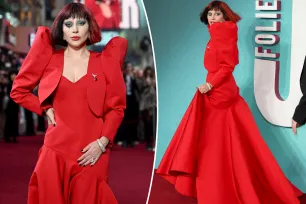 Crystal tears and a 20-carat Tiffany brooch: All about Lady Gaga’s ‘Joker: Folie à Deux’ UK premiere look