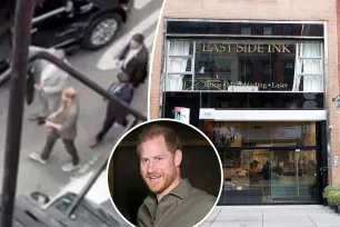 Prince Harry rolls up to tattoo shop in NYC, stays for over an hour