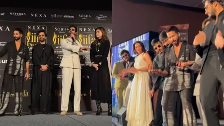 IIFA 2024: Vicky Kaushal sings Tauba Tauba, Shahid Kapoor dances to Saree Ke Fall Sa with Kriti Sanon, Ananya Panday. Watch