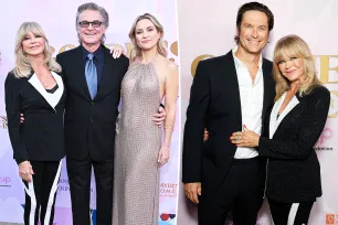 Goldie Hawn, Kurt Russell, Kate and Oliver Hudson make rare red carpet appearance as family at charity event