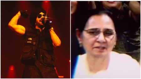 Diljit Dosanjh’s mom breaks down as he introduces her and his sister to the world for the first time at UK concert. Watch