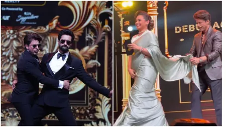 Shah Rukh Khan shuts down Vicky Kaushal during ‘Tauba Tauba’ dance; bends down to pick up Rani Mukerji’s saree trail. Watch